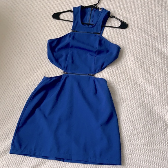 Blue Tobi Cutout Mini Dress - Picture 1 of 5